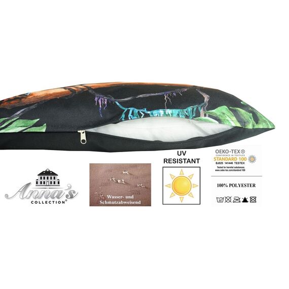 JACK Outdoor Lounge Kissen 45x45cm Motiv Dekokissen inkl. Füllung Wasserfest Sitzkissen Garten Stuhl, Farbe:Leoparden