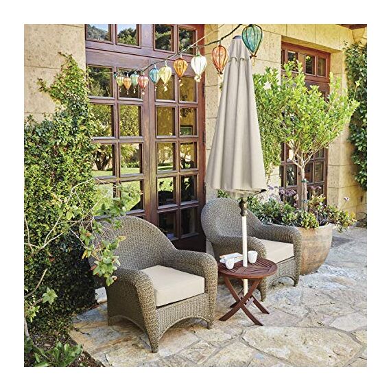 CLASSIC ACCESSORIES Montlake FadeSafe Wasserabweisendes Stuhlkissen für den Außenbereich, 63,5 x 55,9 x 10,2 cm, Antikbeige, Outdoor-Stuhlkissen, Terrassenkissen