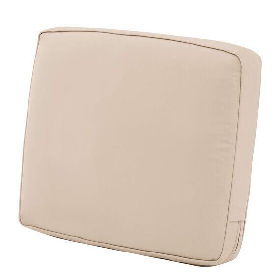 CLASSIC ACCESSORIES, wasserabweisendes Lounge-Rückenkissen Montlake für den Außenbereich, 48 × 51 × 10 cm, Farbe Antik-Beige, Outdoor-Sitzkissen für Zweisitzer