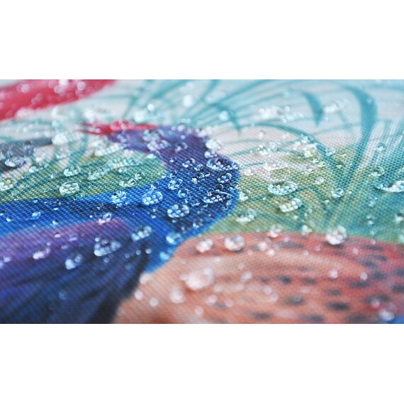 JACK Outdoor Lounge Kissen 45x45cm Motiv Dekokissen inkl. Füllung Wasserfest Sitzkissen Garten Stuhl, Farbe:Vogelparadies