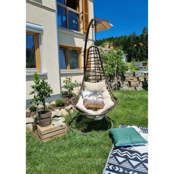 JACK Outdoor Lounge Kissen 45x45cm Motiv Dekokissen inkl. Füllung Wasserfest Sitzkissen Garten Stuhl, Farbe:Sonnenwald