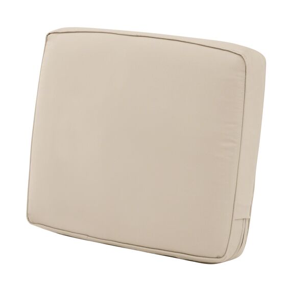 CLASSIC ACCESSORIES Montlake FadeSafe Wasserabweisendes Stuhlkissen für den Außenbereich, 63,5 x 55,9 x 10,2 cm, Antikbeige, Outdoor-Stuhlkissen, Terrassenkissen