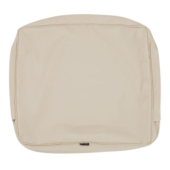 CLASSIC ACCESSORIES Montlake FadeSafe Wasserabweisendes Stuhlkissen für den Außenbereich, 63,5 x 55,9 x 10,2 cm, Antikbeige, Outdoor-Stuhlkissen, Terrassenkissen