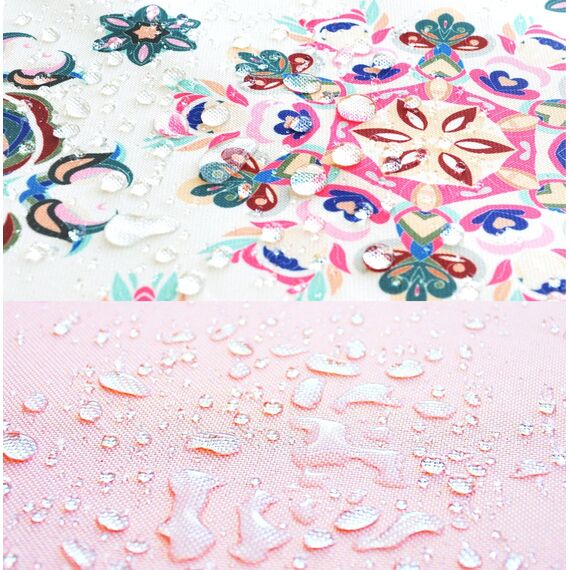 JACK Outdoor Lounge Kissen 45x45cm Motiv Dekokissen inkl. Füllung Wasserfest Sitzkissen Garten Stuhl, Farbe:Mandala Rosa