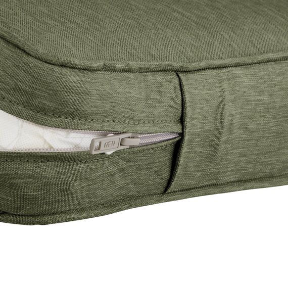 CLASSIC ACCESSORIES Montlake FadeSafe Wasserabweisendes Sitzkissen für den Außenbereich, 53,3 x 50,8 x 10,2 cm, Farngrün, Outdoor-Stuhlkissen, Terrassenkissen