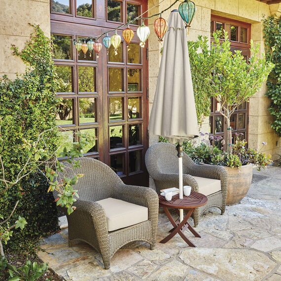 CLASSIC ACCESSORIES, wasserabweisendes Lounge-Rückenkissen Montlake für den Außenbereich, 48 × 51 × 10 cm, Farbe Antik-Beige, Outdoor-Sitzkissen für Zweisitzer