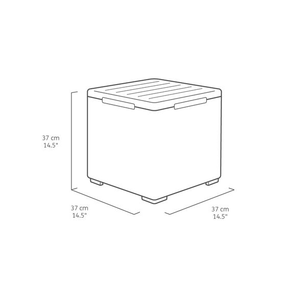 Keter Nora Gartenmöbel Lounge Set, inkl. Sitzkissen, grau, für 4 Personen, wahlweise 3er Sofa + Sessel oder 2x 2-Sitzer Sofa und Tisch