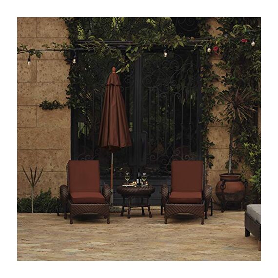 CLASSIC ACCESSORIES Montlake Wasserabweisendes Rückenkissen für Terrassen, 53,3 x 50,8 x 10,2 cm, Henna-Rot meliert