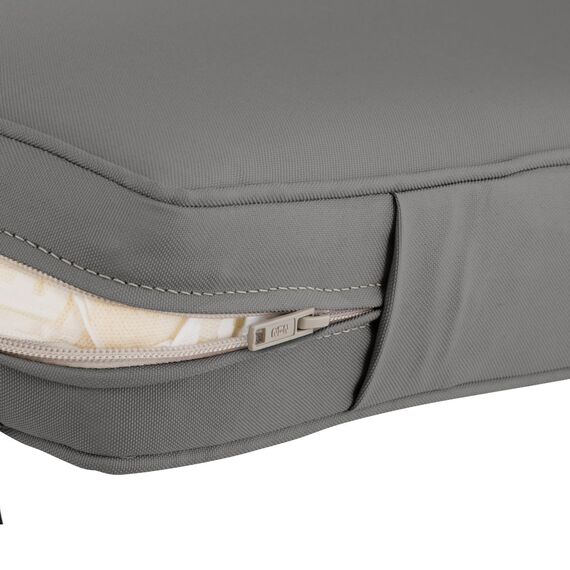 CLASSIC ACCESSORIES Montlake Wasserabweisendes Rückenkissen für Terrasse, Lounge, 58,4 x 50,8 x 10,2 cm, Hellanthrazit, für den Außenbereich