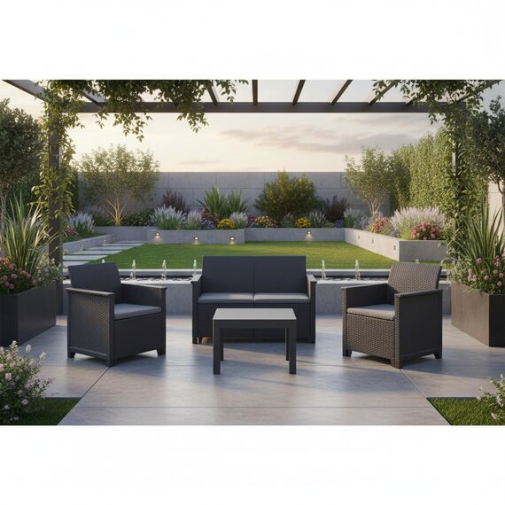 Keter 246148 - Garten-Set Emma, 4-Sitzer, Graphit