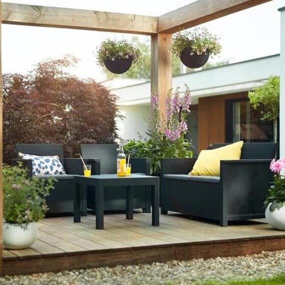 Keter 246148 - Garten-Set Emma, 4-Sitzer, Graphit