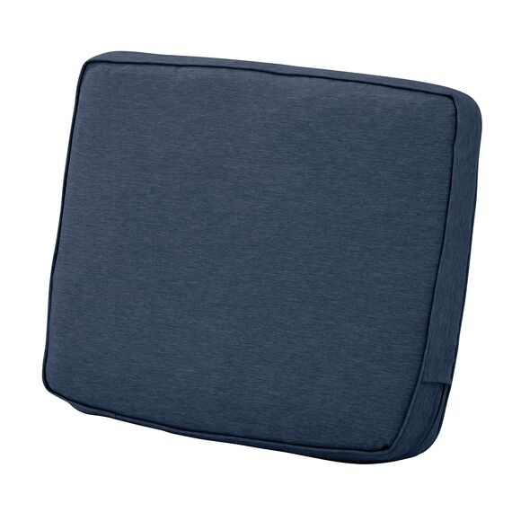 CLASSIC ACCESSORIES Montlake FadeSafe Wasserabweisendes Sitzkissen für den Außenbereich, 53,3 x 55,9 x 10,2 cm, Indigoblau meliert, Outdoor-Stuhlkissen, Terrassenkissen