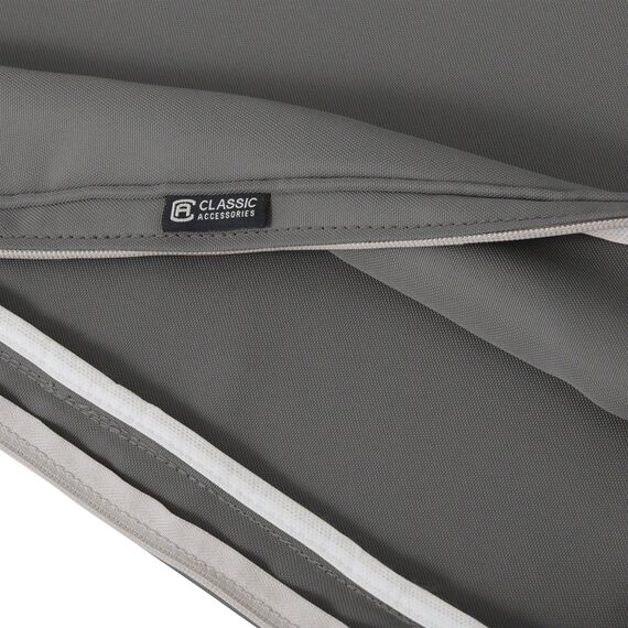 CLASSIC ACCESSORIES Montlake Wasserabweisendes Rückenkissen für Terrassen, Lounge-Rückenkissen, 63,5 x 55,9 x 10,2 cm, Hellanthrazit, für den Außenbereich