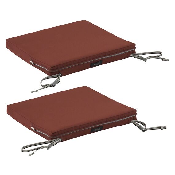 CLASSIC ACCESSORIES Ravenna Wasserabweisendes Terrassensitzkissen, Spice, Stuhl-Sitzkissen, 43,2 x 38,1 x 5,1 cm