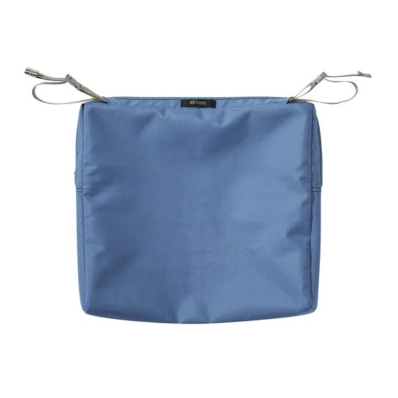 CLASSIC ACCESSORIES Ravenna Wasserabweisendes Terrassensitzkissen, Empire Blue, Stuhlkissen, 43,2 x 38,1 x 5,1 cm