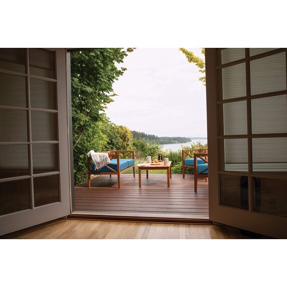 CLASSIC ACCESSORIES Ravenna Wasserabweisendes Terrassensitzkissen, Empire Blue, Stuhlkissen, 43,2 x 38,1 x 5,1 cm