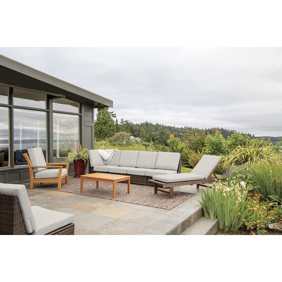 CLASSIC ACCESSORIES 62-017-MUSHRM-EC Ravenna Sitzkissen, 53,3 x 48,3 x 12,7 cm (1er-Pack), Mushroom, Sitzkissen für Garten-Loveseat