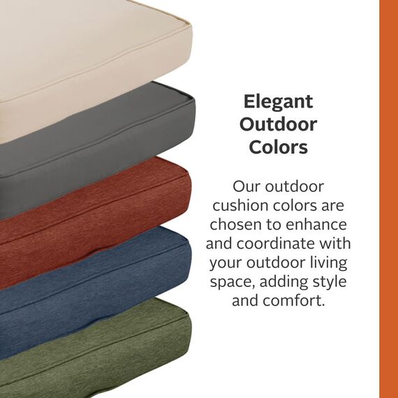 CLASSIC ACCESSORIES Montlake Wasserabweisendes Outdoor-Bankkissen, Terrassenmöbel, Schaukelkissen, 137,2 x 45,7 x 7,6 cm, Farngrün meliert