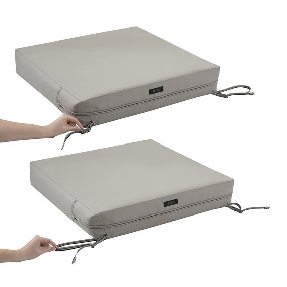 CLASSIC ACCESSORIES Ravenna Sitzkissen, 58,4 cm B x 58,4 cm T x 12,7 cm Dicke, Pilz