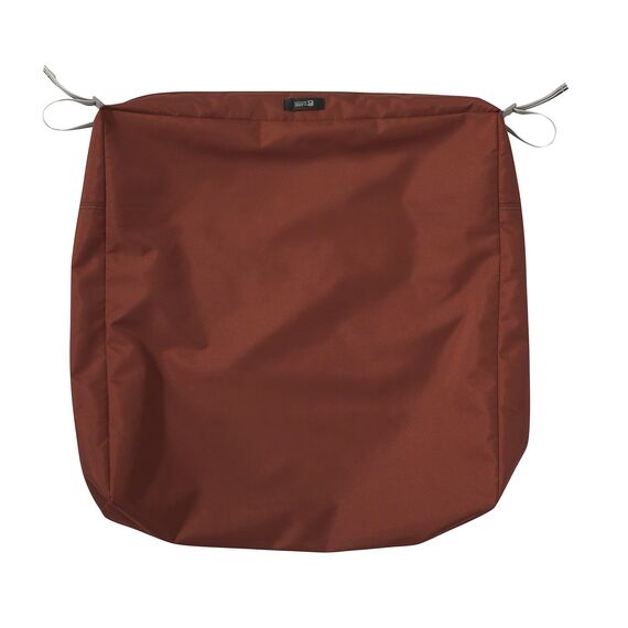 CLASSIC ACCESSORIES Ravenna Wasserabweisendes, quadratisches Sitzkissen für den Außenbereich, 63,5 x 63,5 x 12,7 cm, mit Bezug und Schaumstoff, Spice, Polster für Liegestühle