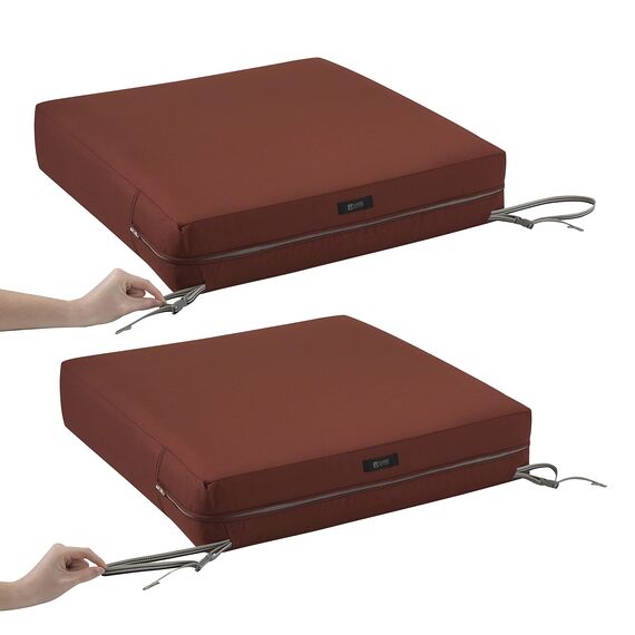 Classic Accessories Ravenna Sitzkissen, wasserabweisend, 58 x 58 x 12,7 cm, quadratisch, aus Schaumstoff, Gewürzfarben