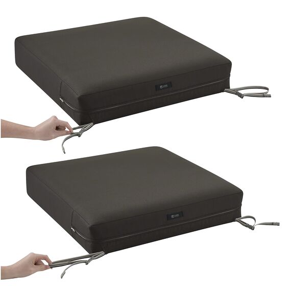 CLASSIC ACCESSORIES Ravenna Sitzkissen, wasserabweisend, 53,3 x 48,3 x 12,7 cm, Espresso