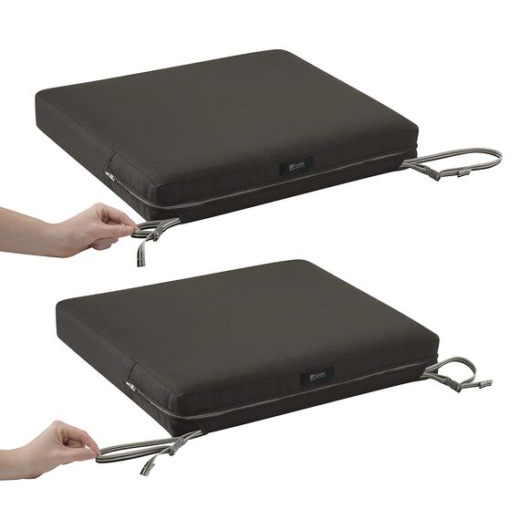 Classic Accessories Ravenna Sitzkissen, 53,3 cm B x 48,3 cm T x 7,6 cm Dicke, Espresso