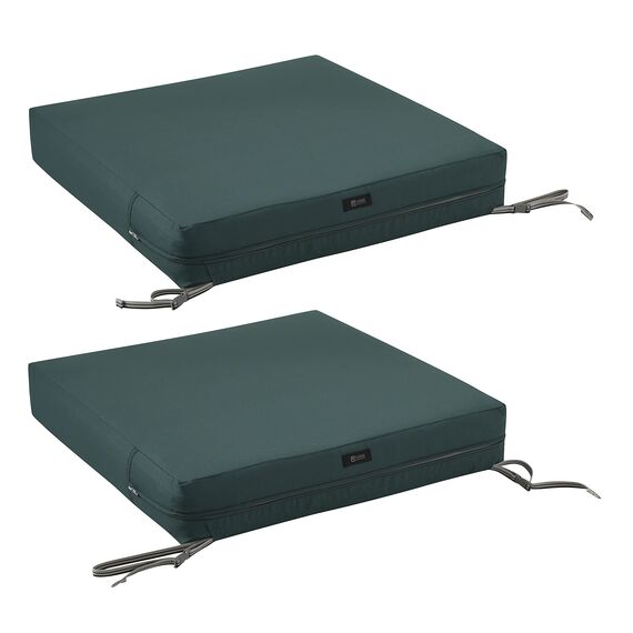 CLASSIC ACCESSORIES Ravenna Sitzkissen, wasserabweisend, 63,5 x 63,5 x 12,7 cm, quadratisch, mit Schaumstoff, Stockgrün