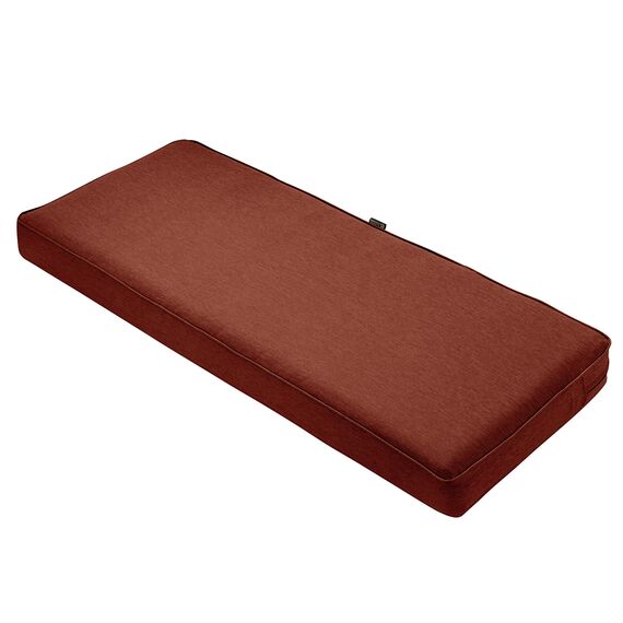 CLASSIC ACCESSORIES Montlake Wasserabweisendes Sitzkissen für Outdoor-Bank, Terrassenmöbel, Schaukelkissen, Henna-Rot, 150 x 45 x 7,6 cm