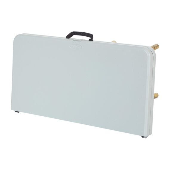 Office Star 5-teiliges Klapptisch- und Stuhl-Set aus Kunstharz, Hellgrau