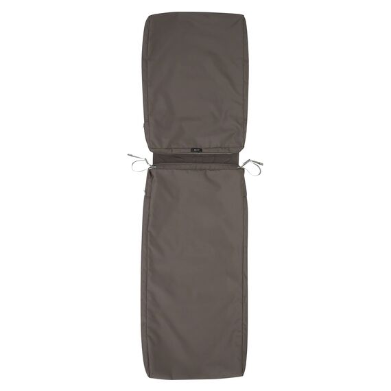 Classic Accessories Ravenna Wasserabweisendes Terrassen-Chaiselkissen, 203 x 66 x 7,6 cm, Dunkeltaupe, Outdoor-Sitzkissen