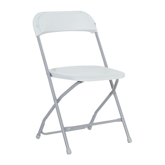 Office Star 5-teiliges Klapptisch- und Stuhl-Set aus Kunstharz, Hellgrau