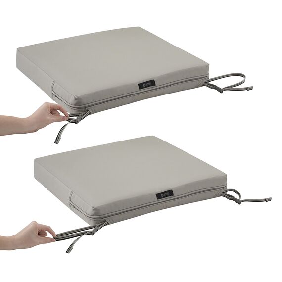 CLASSIC ACCESSORIES Ravenna Wasserabweisendes Terrassen-Chaiselkissen, 203 x 66 x 7,6 cm, Pilz, Outdoor-Sitzkissen