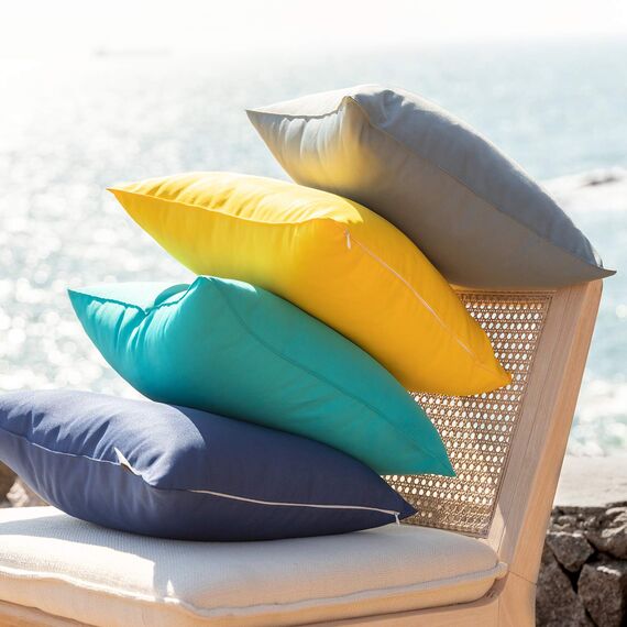 Phantoscope Wasserdichte Outdoor-Kissenbezüge, unifarbene Dekokissenhüllen für Terrasse, Sofa, Zelt, Sunbrella, Weiß, 45 x 45 cm, 2er-Pack