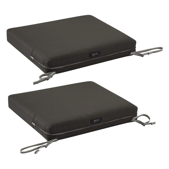 Classic Accessories Ravenna Wasserabweisendes Terrassenkissen, 202,4 x 66 x 7,6 cm, Espresso