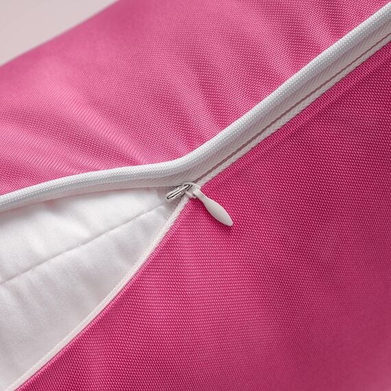 Phantoscope wasserdichte Outdoor-Kissenbezüge, unifarbene Dekokissenhüllen für Terrasse, Sofa, Zelt, Sunbrella, Neonrosa, 45 x 45 cm, 2er-Pack