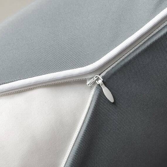 Phantoscope Wasserdichte Outdoor-Kissenbezüge, unifarbene Dekokissenhüllen für Terrasse, Sofa, Zelt, Sunbrella, Grau, 45 x 45 cm, 2er-Pack