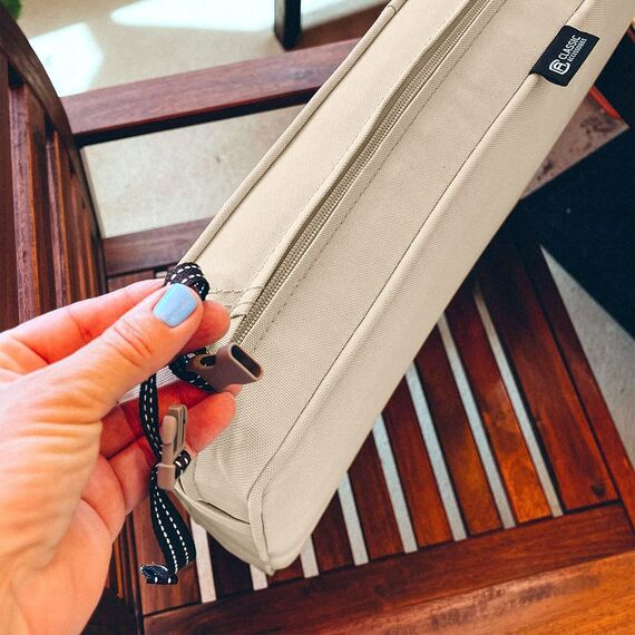 CLASSIC ACCESSORIES Montlake wasserabweisendes Outdoor-Bank-/Sofa-Kissen, Sitzkissen für Gartenmöbel oder Schaukel, 150 x 46 x 7,5 cm, Antikbeige