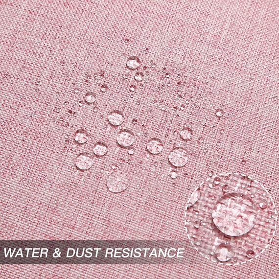 JOTOM Leinenoptik wasserdichte Kissenbezug, Einfarbig Kissenhülle Dekorative Sofakissen Kissenbezüge für Sofa Zimmer Balkon Terrasse Patio Garten Outdoor Außen Deko 45X45cm 2 Pack (Rot)