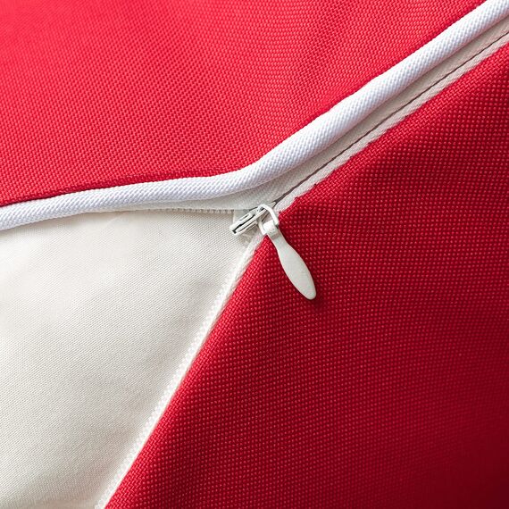 Phantoscope Wasserdichte Outdoor-Kissenbezüge, unifarbene Dekokissenhüllen für Terrasse, Sofa, Zelt, Sunbrella, Rot, 45 x 45 cm, 2er-Pack