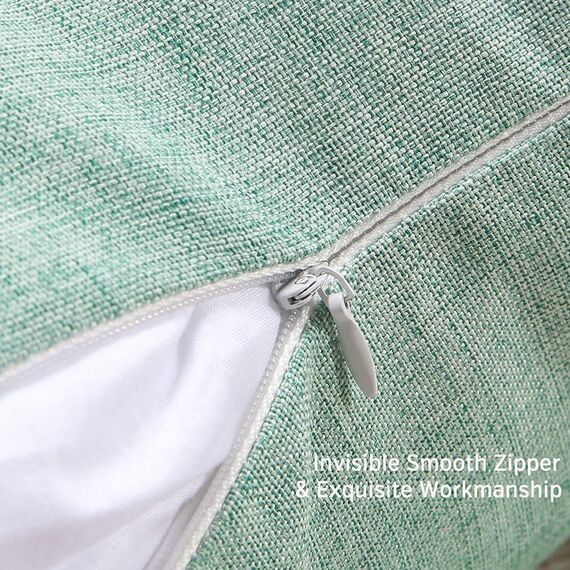 JOTOM Leinenoptik wasserdichte Kissenbezug, Einfarbig Kissenhülle Dekorative Sofakissen Kissenbezüge für Sofa Zimmer Balkon Terrasse Patio Garten Outdoor Außen Deko 45X45cm 2 Pack (Zitronengelb)