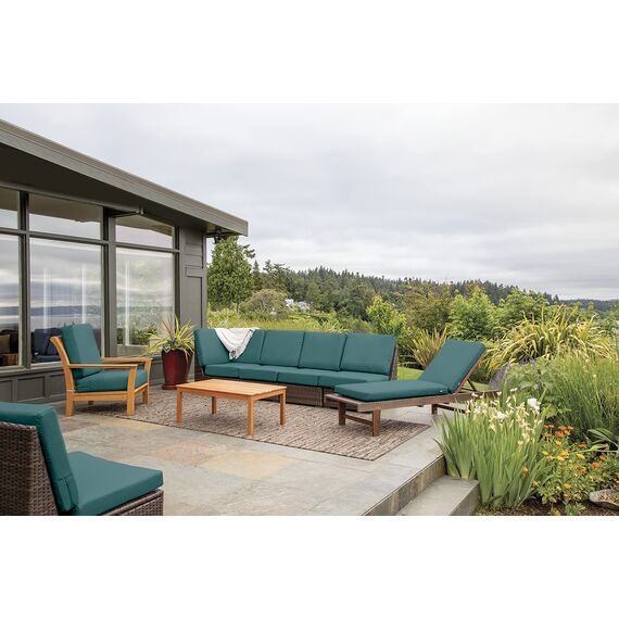 CLASSIC ACCESSORIES Ravenna Wasserabweisendes Terrassenkissen, 183 x 53 x 7,6 cm, Stockgrün, Terrassenkissen