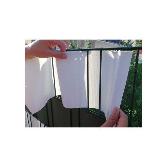 Plantiflex Sichtschutz Rolle 35m Blickdicht PVC Zaunfolie Windschutz für Doppelstabmatten Zaun (Rattan-Anthrazit)