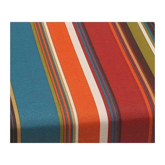 Pillow Perfect Gestreiftes Sofakissen mit Bändern für drinnen und draußen Wetter-und lichtbeständig, Polyester, Rot/Braun Westport, 18" x 45"