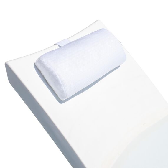 REZVANI Kopfstützenkissen für Terrasse, Chaiselongue, Poolliege auf Ledge mit rutschfestem beschwertem Schwanz und Handytasche, schnell trocknend, für alle Wetter-Poolmöbel und Liegen (bewölkt)