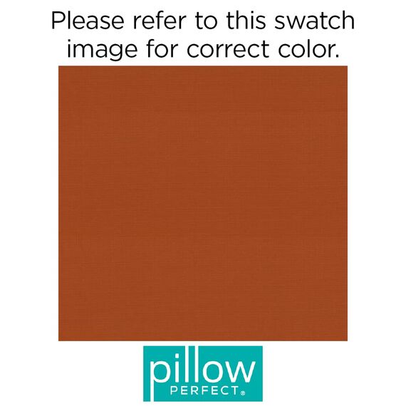 Pillow Perfect Massiver Zinnabar für den Innen- und Außenbereich Bankauflage/Schaukelauflage, Synthetik, Orange, 1 Count (Pack of 1)