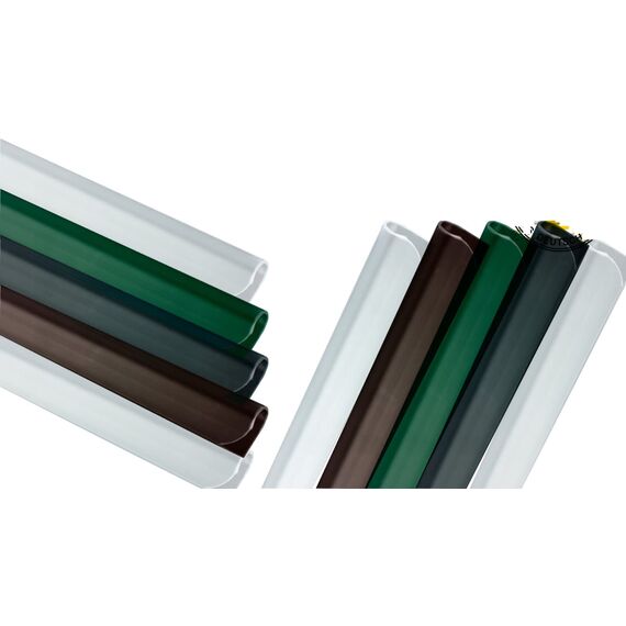 Enjoy-Quality PVC - Sichtschutzstreifen - Klemmschienen - Sichtschutz/Windschutz für Garten und Zaun - Befestigungsclips - Doppelstabmattenzaun - Anthrazit Universal