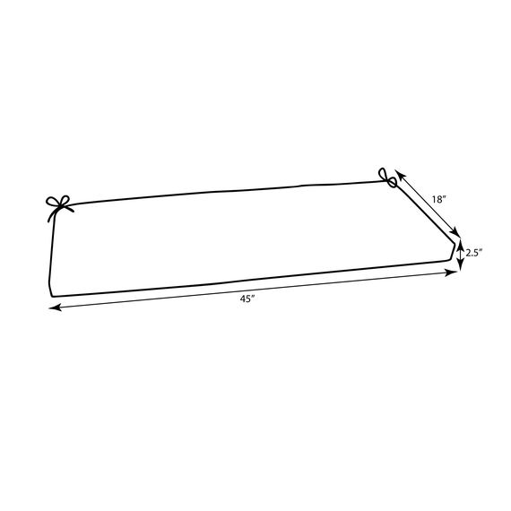 Pillow Perfect Massiver Zinnabar für den Innen- und Außenbereich Bankauflage/Schaukelauflage, Synthetik, Orange, 1 Count (Pack of 1)