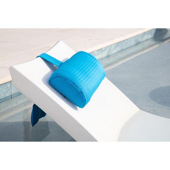 Kopfstützenkissen für Terrasse, Chaiselongue, Poolliege auf der Leiste mit rutschfestem beschwertem Schwanz und Handytasche, schnell trocknend im Freien für alle Wetter-Poolmöbel und -liegen (Havelock
