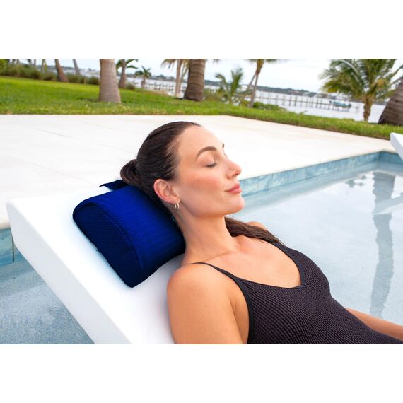 REZVANI Pool Lounge Stuhl Kissen Poolliege Kopfstütze für in Pool Ledge Adirondack Stuhl Kopfkissen für Strandkorb und Chaiselongue Spa Kissen für Outdoor Whirlpool (Saphirwelle)